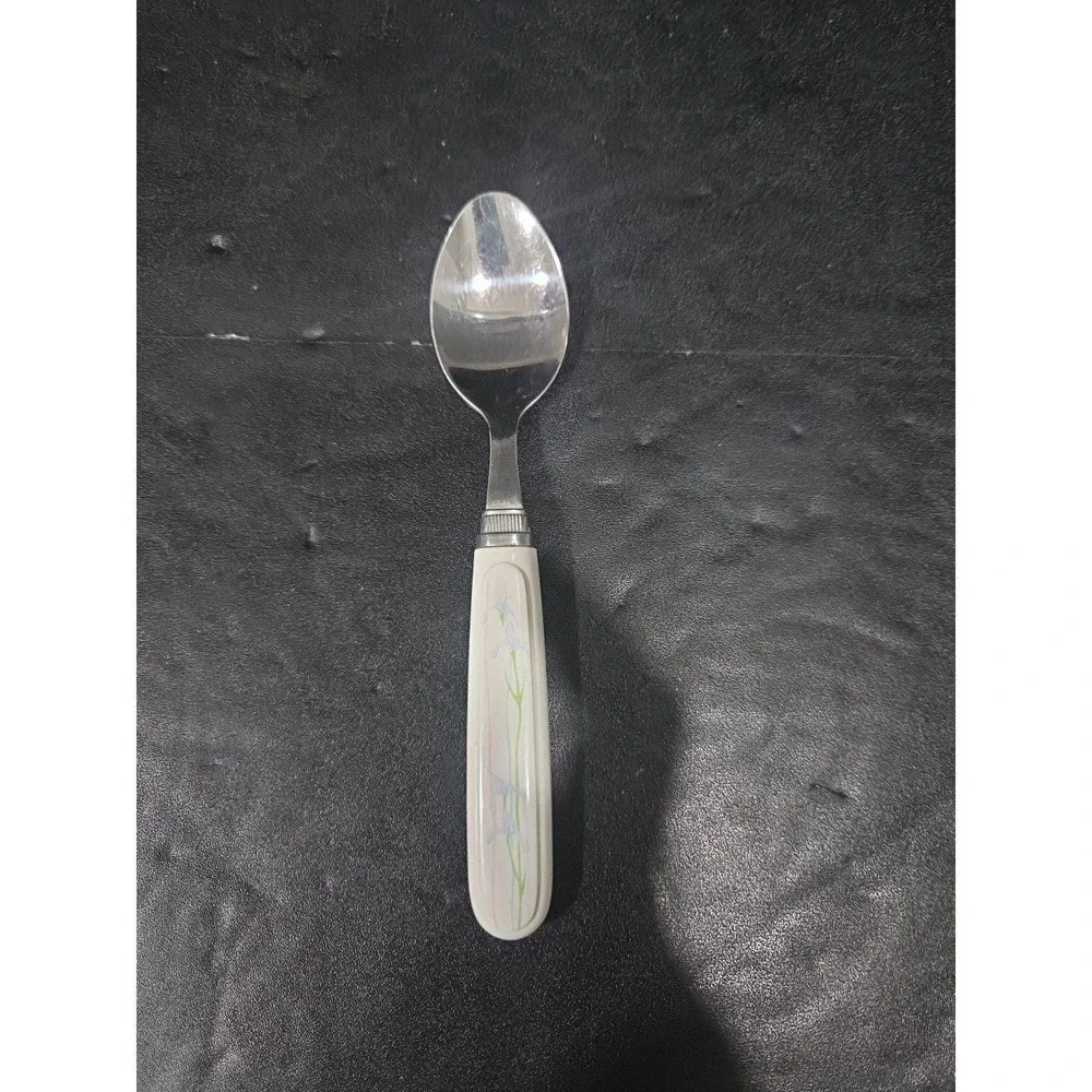 Corelle Shadow Iris Spoon, Corning Flatware,‎ Plastic Handle Utensil, Vtg Spoon